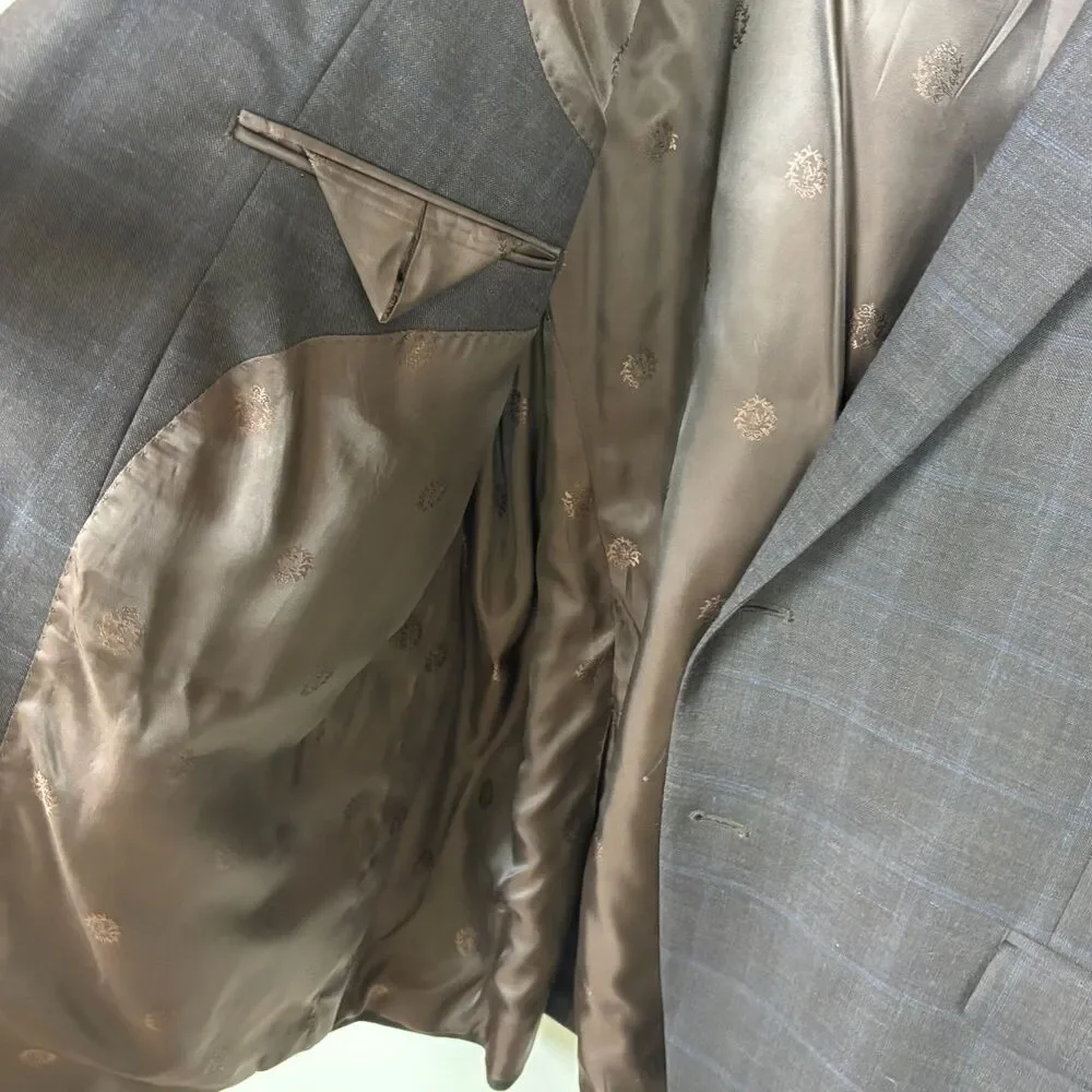Lauren Ralph Lauren Brown Wool Blend Suit Blazer Jacket Men's 52L Two Button